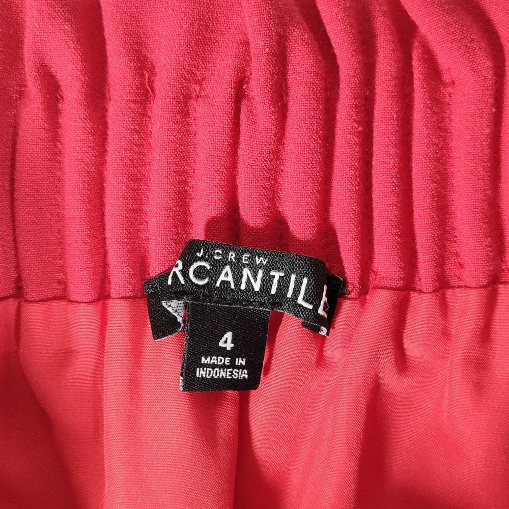 J. Crew Sidewalk paperbag bright red mini‎ skirt 4